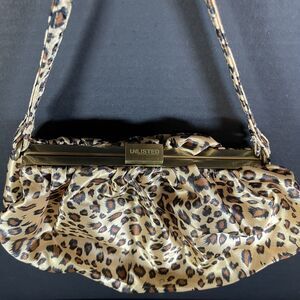 UNLISTED A Kenneth Cole Production Animal Print Purse Clutch Handbag Brass